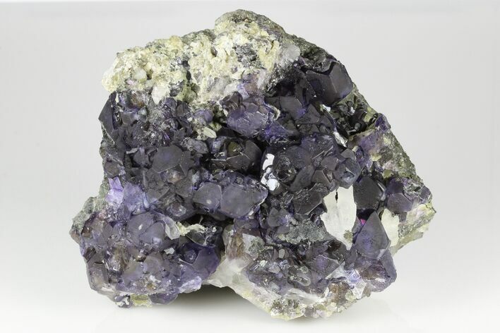 Purple Dodecahedral Fluorite Cluster - Yaogangxian Mine #185632